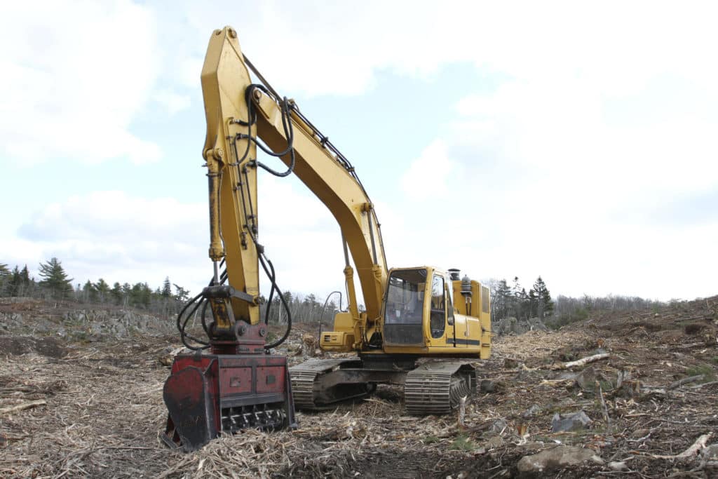 stump grinding excavator 