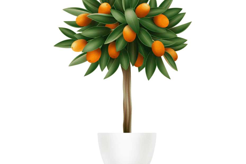 potted orange tree
